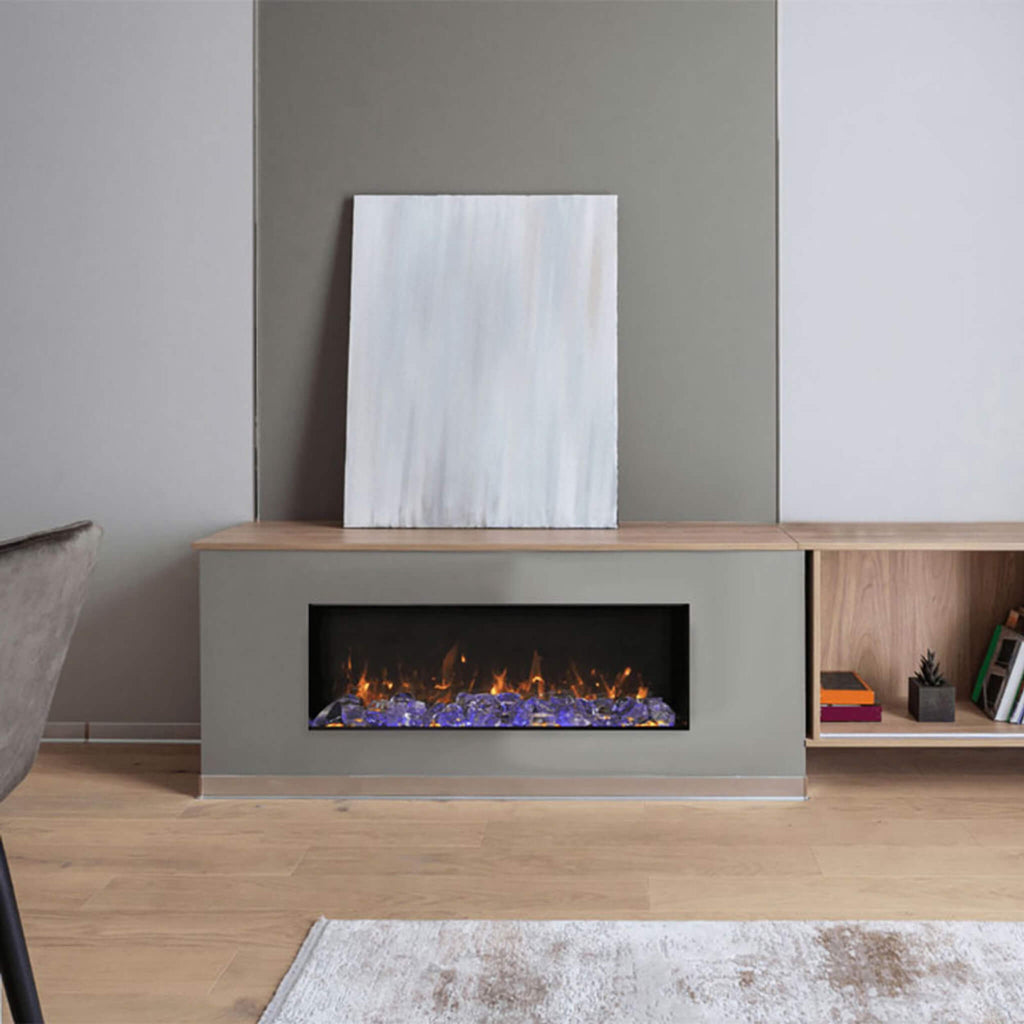 Amantii Panorama BI Slim Smart Electric Fireplace [BI-50/60/72-SLIM-OD] (SAK46329)  - Saksby Wholesale - Living Room VIew