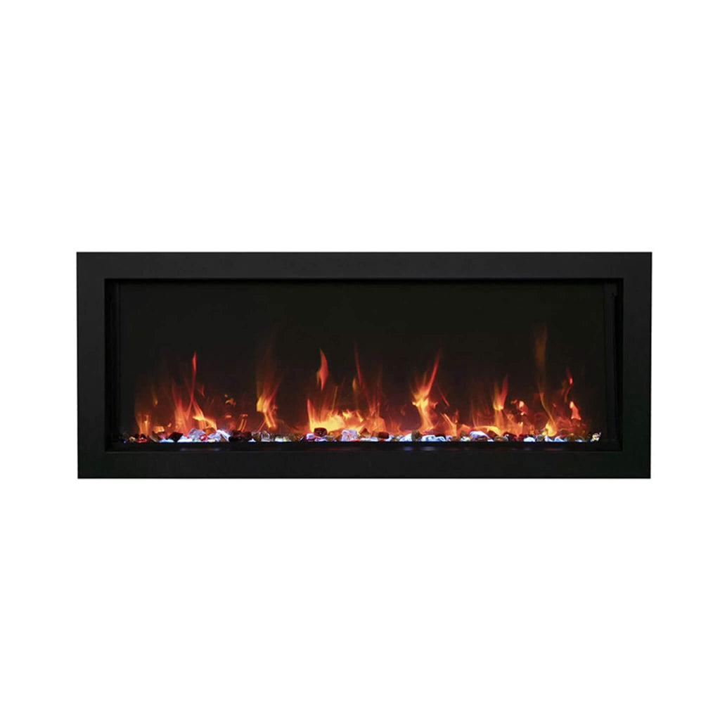 Amantii Panorama BI Slim Smart Electric Fireplace [BI-50/60/72-SLIM-OD] (SAK46329) SAKSBY - Orange Flames VIew