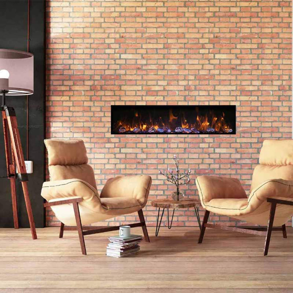 Amantii Panorama BI Deep 60" Smart Electric Fireplace [BI-60-DEEP-OD] SAKSBY - Living Room View