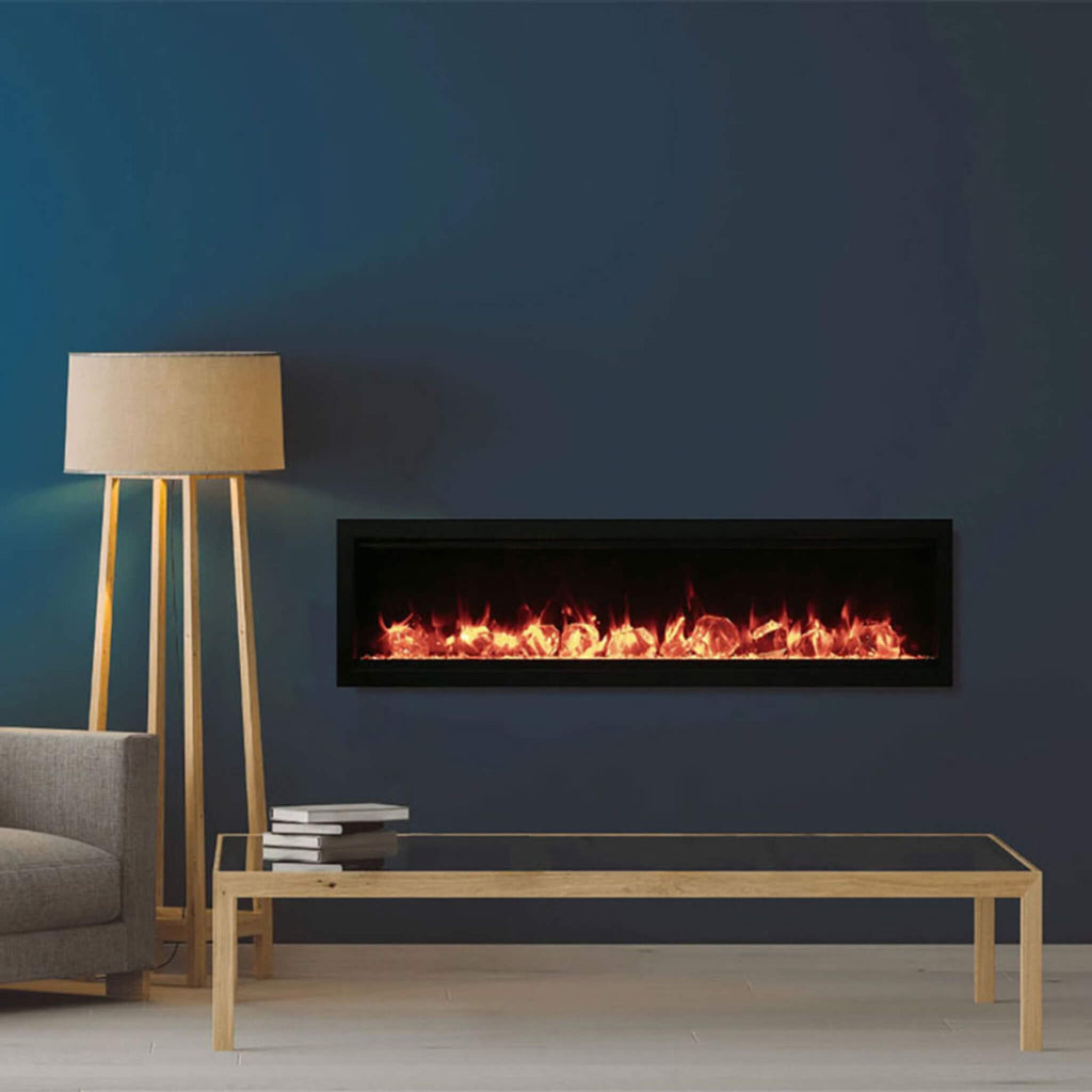 Amantii Symmetry 74" Smart Electric Fireplace With Programmable Timer And Thermostat [SYM-74] (SAK26974) SAKSBY - Living Area View