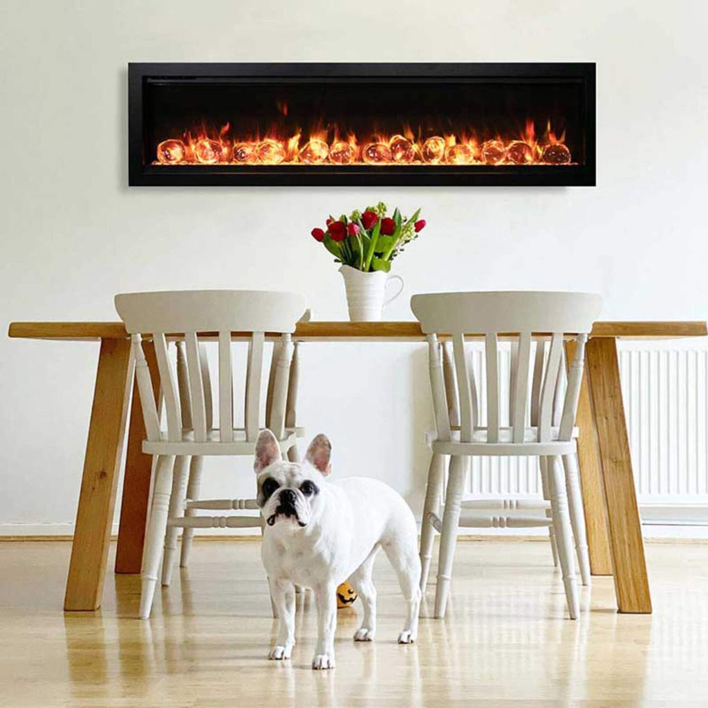 Amantii Symmetry Bespoke 50" Smart Electric Fireplace [SYM-50-BESPOKE] (SAK12957) SAKSBY - Kitchen Area View