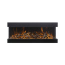 Amantii Tru-View Extra Tall XL 50" Electric Fireplace [50-TRV-XT-XL-WIFI] (SAK53814) - Saksby Wholesale - Front View With Flames
