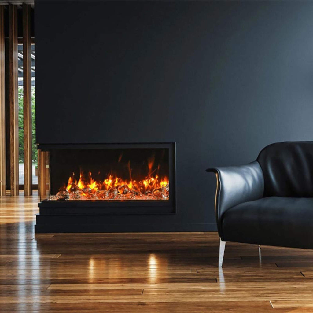 Amantii Tru-View Slim Smart 3 Sided Built-In Electric Fireplace [50/60-TRV-SLIM] (SAK28645) SAKSBY - Living Room View