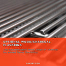 American Outdoor Grill 24NBL-00SP L-Series 2-Burner Built-In Natural Gas Grill, 24" [24NBL-00SP] (SAK10834) - Saksby Wholesale - Charcoal Flavoring Feature View
