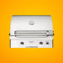 American Outdoor Grill 24NBL L-Series 2-Burner Built-In Natural Gas Grill W/ Rotisserie Kit, 24" [24NBL] (SAK81425) - Saksby Wholesale - Front View on Yellow Background