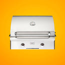 American Outdoor Grill 24NBT-00SP T-Series 2-Burner Built-In Natural Gas Grill, 24" [24NBT-00SP] (SAK58391) - Saksby Wholesale - Front View on Yellow Background