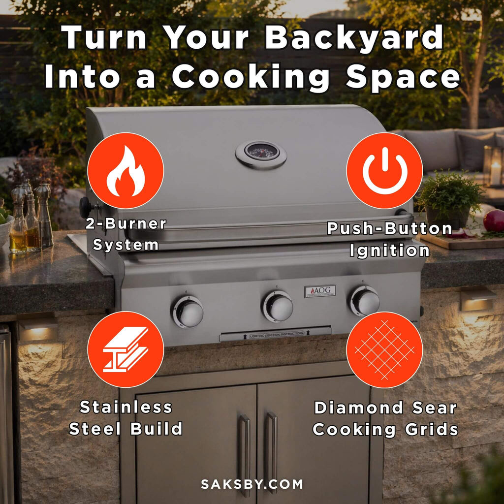 American Outdoor Grill 30NBL-00SP L-Series 3-Burner Built-In Natural Gas Grill, 30" [30NBL-00SP] (SAK02335) - Saksby Wholesale - Features