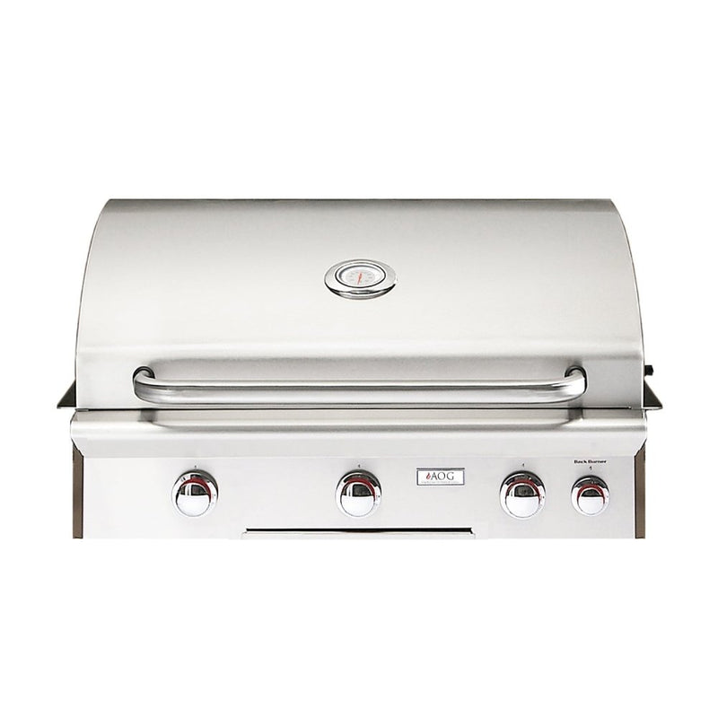 AMERICAN OUTDOOR GRILL 30NBL L-Series 3-Burner Built-In Natural Gas Grill W/ Rotisserie Kit, 30" Front View