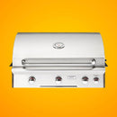 American Outdoor Grill 30NBL L-Series 3-Burner Built-In Natural Gas Grill W/ Rotisserie Kit, 30" [30NBL] (SAK57636) - Saksby Wholesale - Front View on Yellow Background