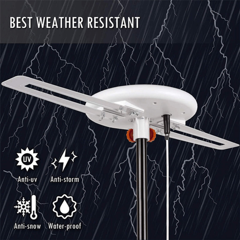 Amplified Outdoor Long Range Omni Directional Digital HDTV Antenna, 150 Miles (SAK91588) - Saksby Wholesale - Weather Resistant View