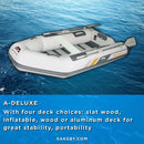 Aqua Marina A-Deluxe 8FT 4-Person Inflatable Speed Boat With Comfortable Rowing Seat And Adjustable Center Feet [BT-88850AL] (SAK20456) - Saksby Wholesale - 4-Deck Choices