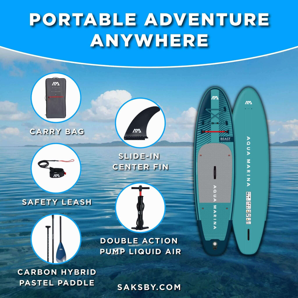 Aqua Marina Beast 10FT Advanced All-Around Inflatable SUP With Carbon Hybrid Paddle [BT-23BEP] (SAK89512) - Saksby Wholesale - Features