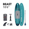 Aqua Marina Beast BT-23BEP Advanced All-Around Inflatable SUP With Carbon Hybrid Paddle, 10FT (SAK89512) - Saksby Wholesale - Package Inclusions