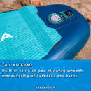 Aqua Marina Beast 10FT Advanced All-Around Inflatable SUP With Carbon Hybrid Paddle [BT-23BEP] (SAK89512) - Saksby Wholesale - Tail Kickpad View