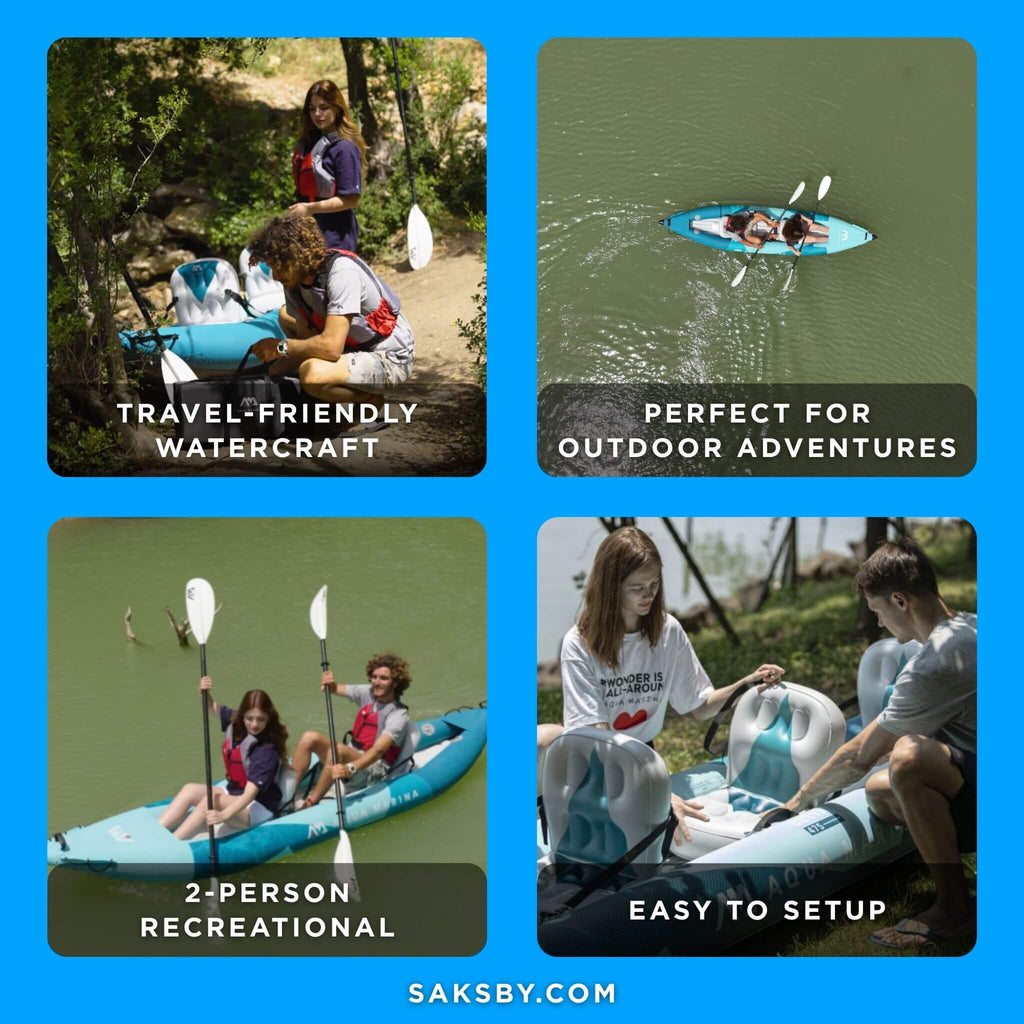 Aqua Marina Betta 14FT 2-Person Inflatable Recreational Kayak With Paddles [BE-412] (SAK01375) - Saksby Wholesale - Benefits