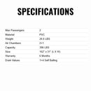 Aqua Marina Betta 14FT 2-Person Inflatable Recreational Kayak With Paddles [BE-412] (SAK01375) - Saksby Wholesale - Specifications