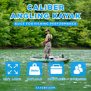 Aqua Marina Caliber 13FT Angling Kayak With Foldable Fishing Seat [Paddle Excluded] [CA-398] (SAK23467) - Saksby Wholesale - Features