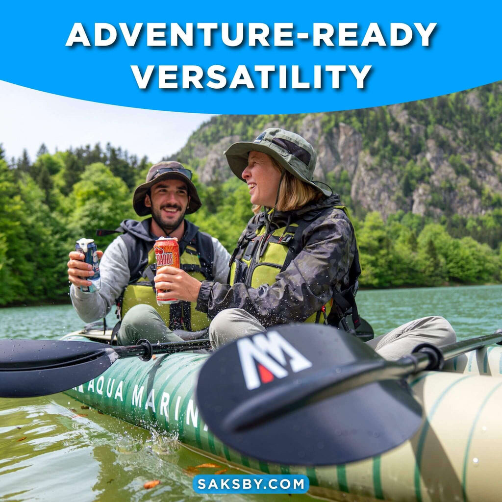 Aqua Marina Caliber 13FT Angling Kayak With Foldable Fishing Seat [Paddle Excluded] [CA-398] (SAK23467) - Saksby Wholesale - Lifestyle Image