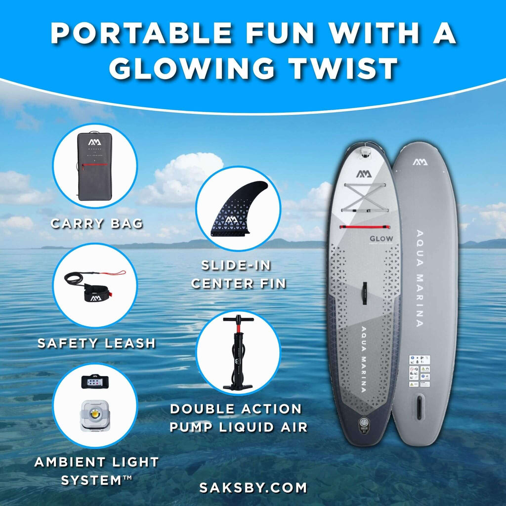 Aqua Marina Glow 10FT All-Around ISUP With Ambient Light System And Safety Leash [BT-24GL] (SAK48269) - Saksby Wholesale - Accessories