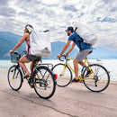 Aqua Marina Halve Ultra-Light Packayak™ 2-Person Kayak With DWF Deck [Paddle Excluded] [HA-398] (SAK41876) - Saksby Wholesale - Lifestyle With Two People Carrying On Bike