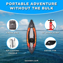 Aqua Marina Memba 330 10FT 1-Person Ultra Stiff Touring Kayak With Double Wall Fabric Floor [ME-330] (SAK56789) - Saksby Wholesale - Accesories