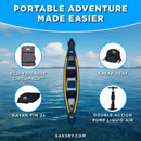 Aqua Marina Tomahawk AIR-K 440 14FT 2-Person High-Pressure Speed Inflatable Kayak [Paddle Excluded] [AIR-K440] (SAK31482) - Saksby Wholesale - Inclusions