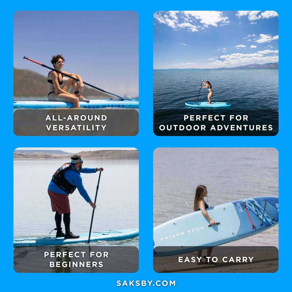 Aqua Marina Vapor 10FT All-Around SUP W/ Sand Ripple Grooved EVA Footpad [BT-23VAP] (SAK60532) - Saksby Wholesale - Benefits