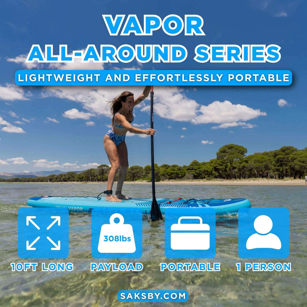 Aqua Marina Vapor 10FT All-Around SUP W/ Sand Ripple Grooved EVA Footpad [BT-23VAP] (SAK60532) - Saksby Wholesale - Features