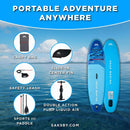 Aqua Marina Vapor 10FT All-Around SUP W/ Sand Ripple Grooved EVA Footpad [BT-23VAP] (SAK60532) - Saksby Wholesale - Inclusions