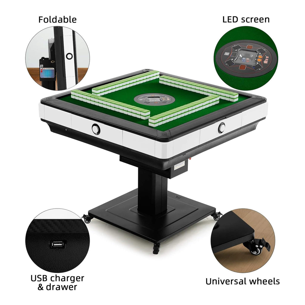Automatic Foldable Chinese Mahjong Table Set With Two 144 Tile Sets (SAK31957) - Saksby Wholesale - Components