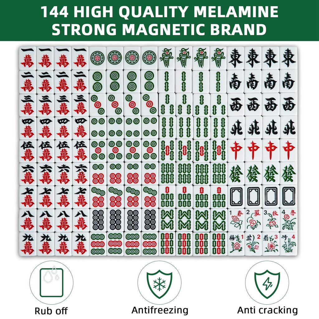 Automatic Foldable Chinese Mahjong Table Set With Two 144 Tile Sets (SAK31957) - Saksby Wholesale - Tile Set