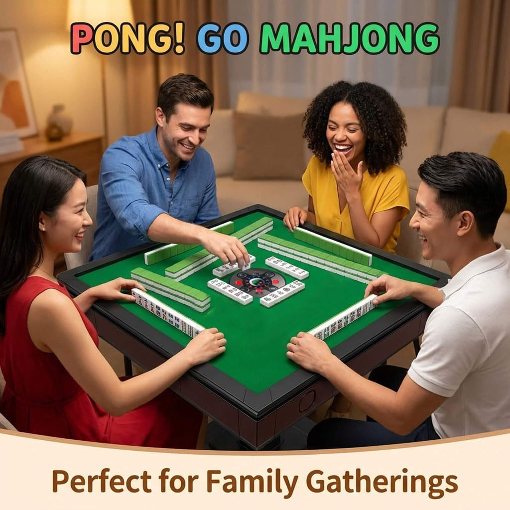 Automatic Ultra-Thin Foldable Mahjong Table With Two 152 42MM Tile Sets (SAK82950) - Saksby Wholesale - Perfect For Family Gatherings
