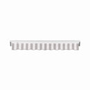 Awntech Destin Premium Retractable Patio Awning [Made-To-Order] (SAK74612) - Saksby Wholesale - Front View Rolled Up Gray And White Stripes