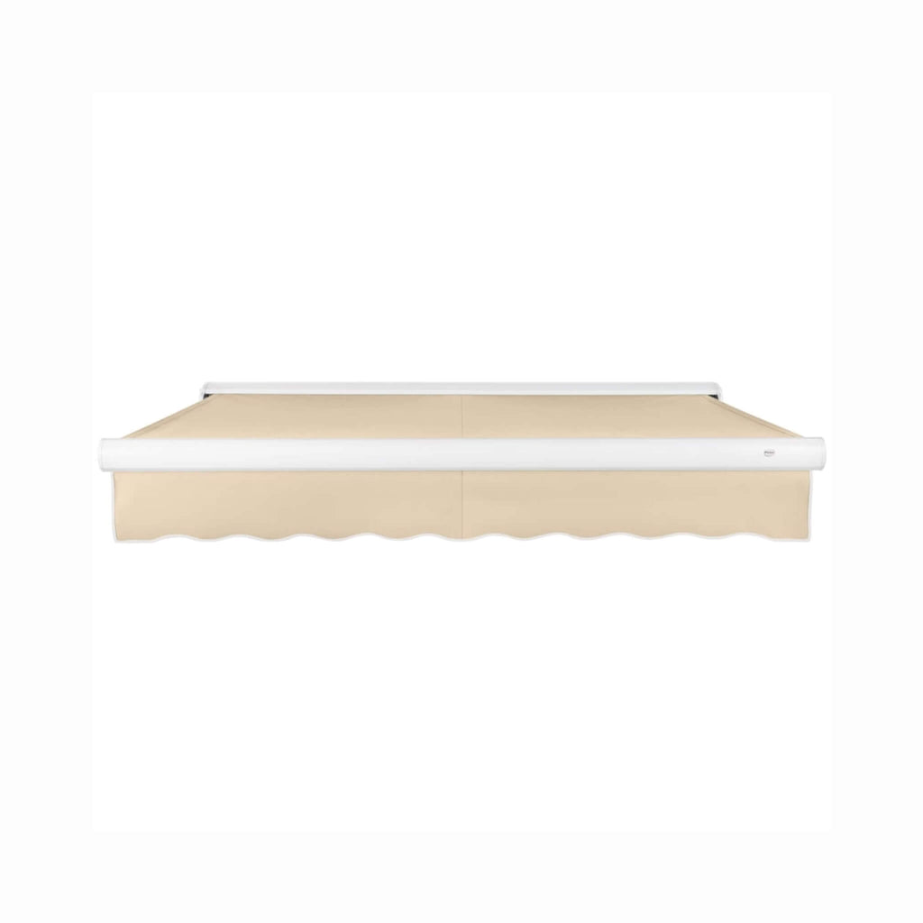 Awntech Key West Full Cassette Retractable Patio Awning [Made-To-Order] (SAK91358) - Saksby Wholesale - Front View Tan