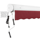 [18x10FT] AWNTECH Key West Premium Electric Outdoor Motorized Retractable Awning (FCL18/FCR18-SBY) (SAK24186)