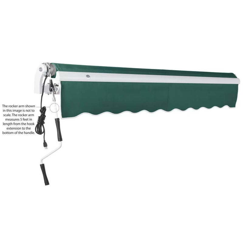 AWNTECH MAUI Premium Electric Outdoor Motorized Retractable Awning With 10FT Projection (SAK58718)