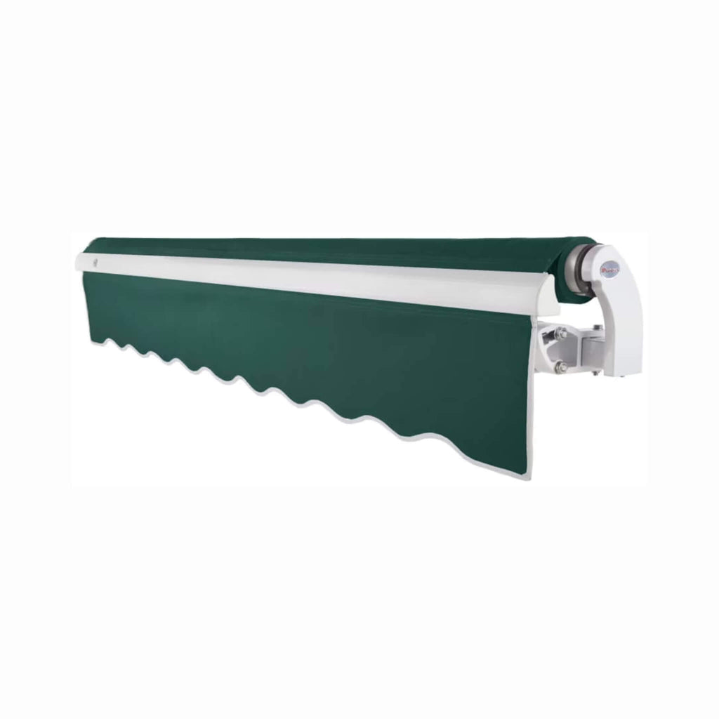 Awntech Maui Premium Outdoor Retractable Awning [Made-To-Order] (SAK32890) - Saksby Wholesale -
Front Left Corner View Rolled Up Forest