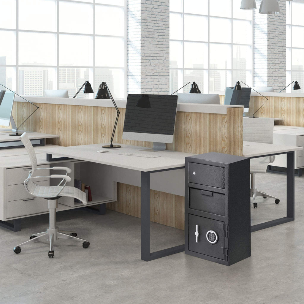 Barska 0.78 CF Heavy-Duty Large Steel Depository Safe With Digital Keypad (SAK75106) - Saksby Wholesale - Lifestyle Image