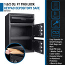 Barska 1.60 Cu.Ft. Digital Depository Dual Compartment Security Safe (SAK76021) - Saksby Wholesale - Features