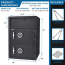 Barska 1.60 Cu.Ft. Digital Depository Dual Compartment Security Safe (SAK76021) - Saksby Wholesale - Product Dimensions