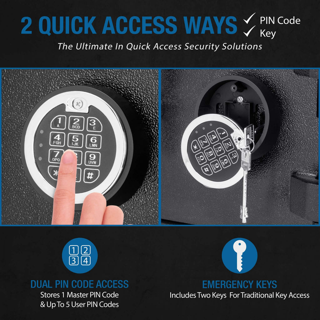 Barska 1.60 Cu.Ft. Digital Depository Dual Compartment Security Safe (SAK76021) - Saksby Wholesale - Quick Access Ways