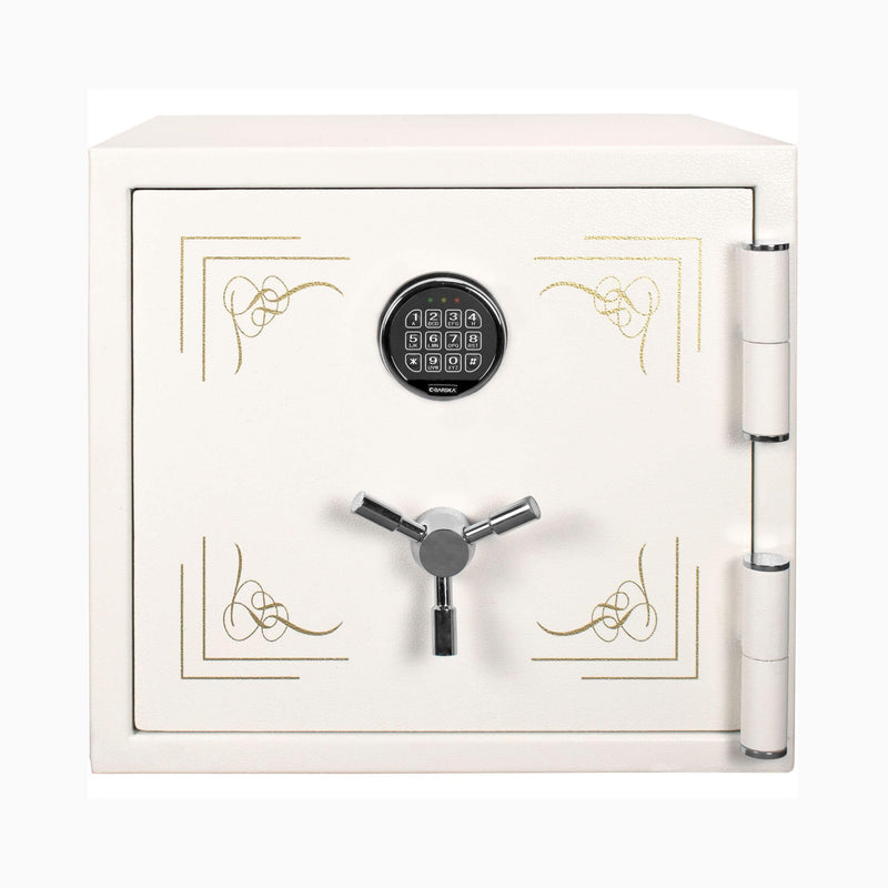 Barska 1.91 CF White Fireproof Jewelry Safe With Digital Keypad Lock (SAK42861) - Saksby Wholesale - Front Door View