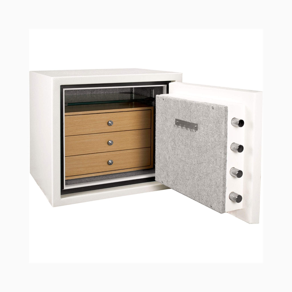 Barska 1.91 CF White Fireproof Jewelry Safe With Digital Keypad Lock (SAK42861) - Saksby Wholesale - Storage Display View