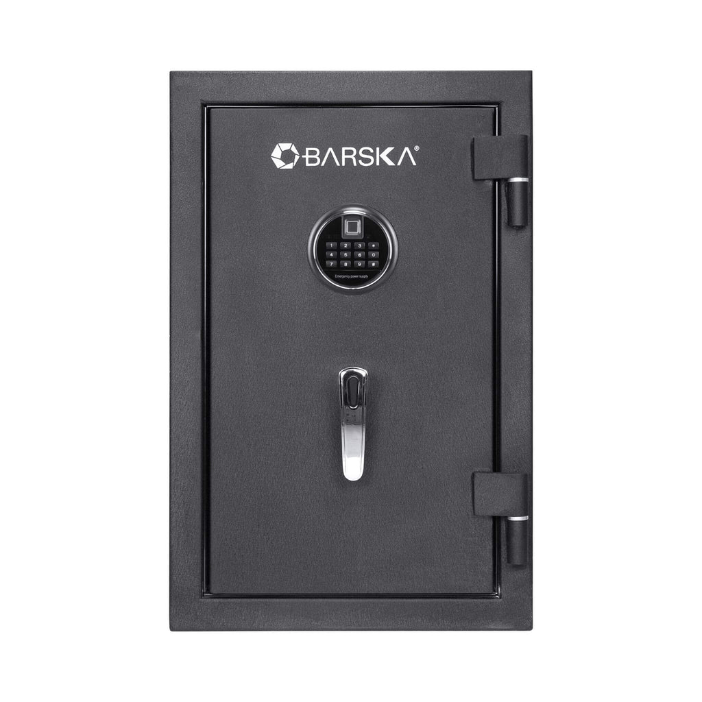 Barska 2.02 CF Heavy-Duty Fire Resistant Safe With Biometric Keypad (SAK29487) - Saksby Wholesale - Door Front View