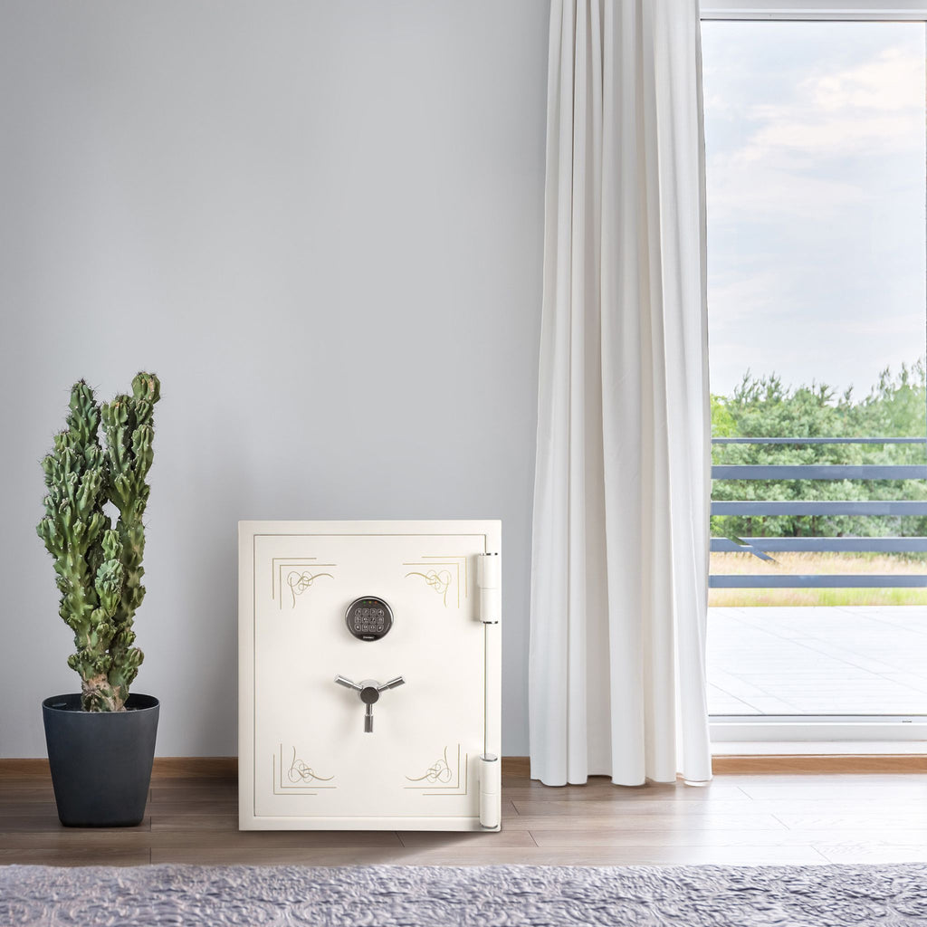 Barska 2.75 CF White Fireproof Jewelry Safe with Keypad Advanced Electronic Keypad Lock (SAK69047) - Saksby Wholesale - Lifestyle Image