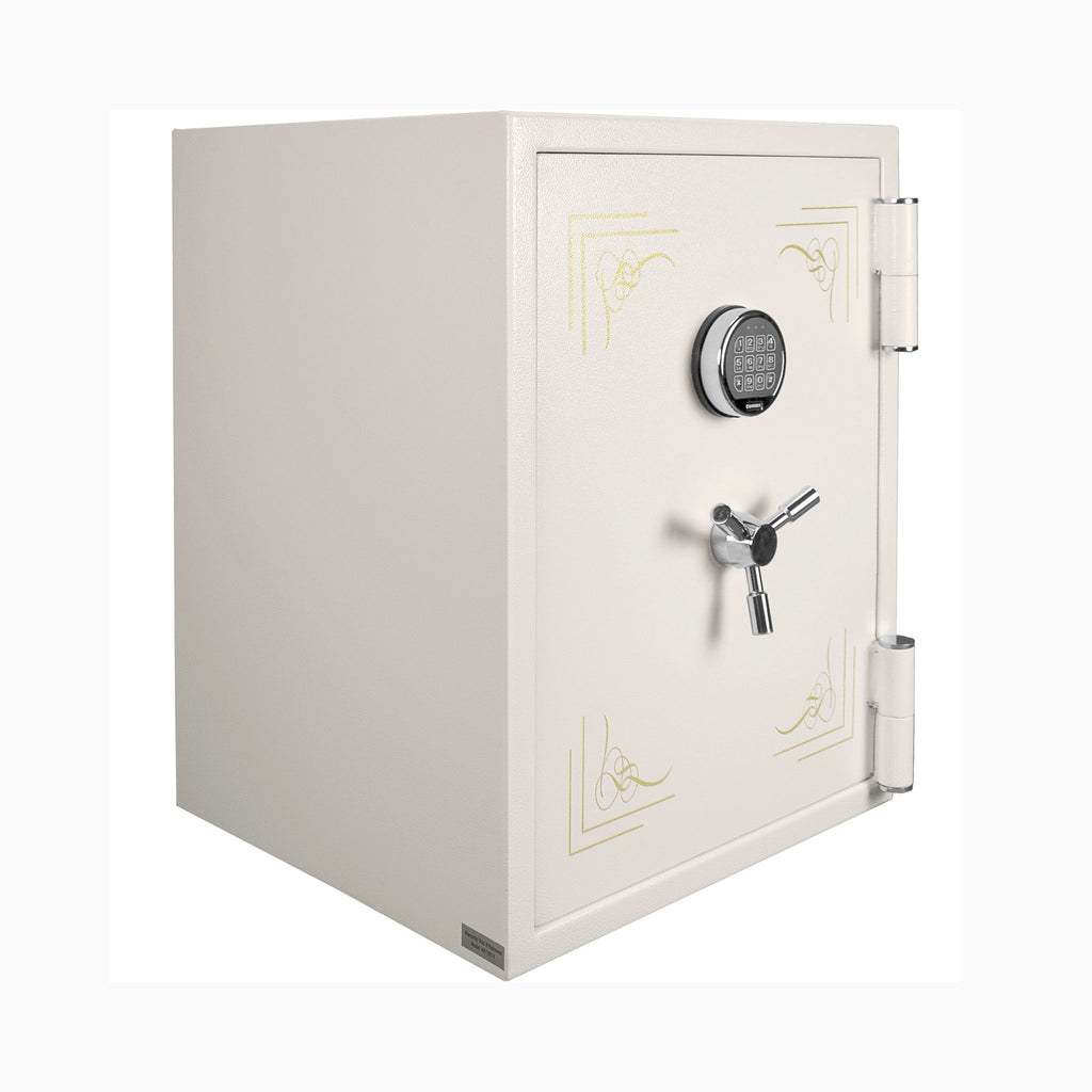 Barska 2.75 CF White Fireproof Jewelry Safe with Keypad Advanced Electronic Keypad Lock (SAK69047) - Saksby Wholesale - Side View
