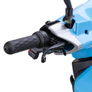 Bespoke Elite Premium Electric Mobility Scooter with Electronic Speed Control, 400lbs, Blue and White SAK29053 Saksby - Front View of Right Handle