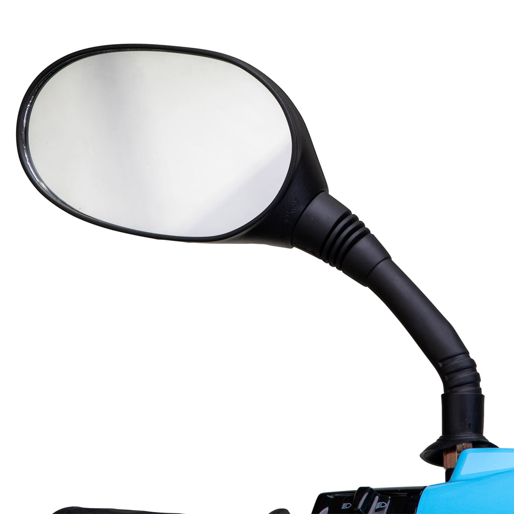 Bespoke Elite Premium Electric Mobility Scooter with Electronic Speed Control, 400lbs, Blue and White SAK29053 Saksby - Left Side Mirror