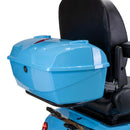 Bespoke Elite Premium Electric Mobility Scooter with Electronic Speed Control, 400lbs, Blue and White SAK29053 Saksby - Rear Storage Box Closed