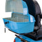 Bespoke Elite Premium Electric Mobility Scooter with Electronic Speed Control, 400lbs, Blue and White SAK29053 Saksby - Rear Storage Box Opened